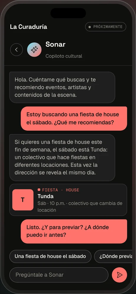Sonar recomienda una fiesta de house y un lugar para previar