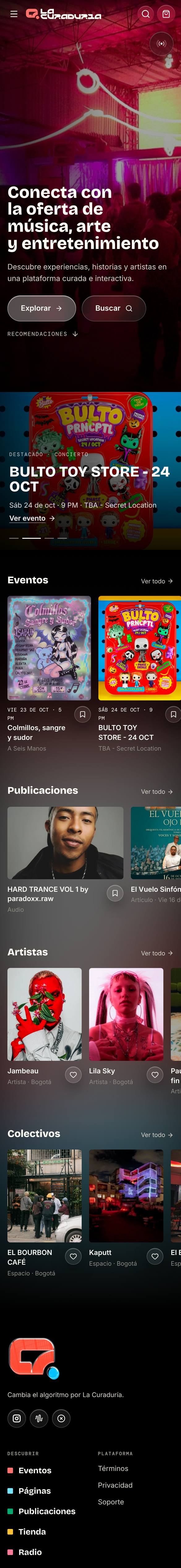 Inicio de lacuraduria.net